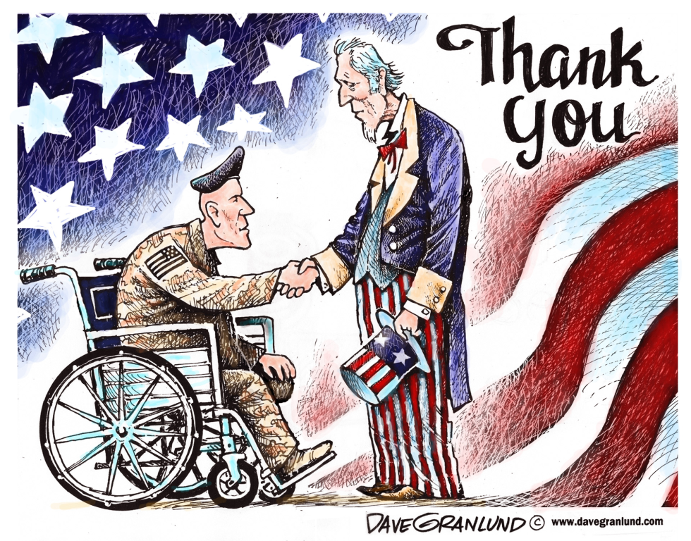  VETERANS DAY THANK YOU by Dave Granlund