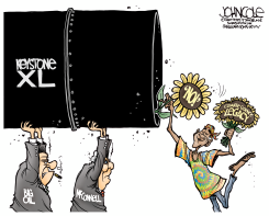 KEYSTONE AND OBAMA  by John Cole