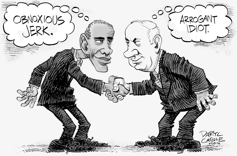 Obama and Netanyahu Shake Hands