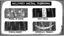 VETERANS DAY MILITARY MEDAL RIBBONS by Bob Englehart