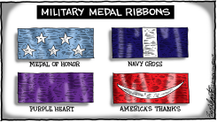 VETERANS DAY MILITARY MEDAL RIBBONS  by Bob Englehart