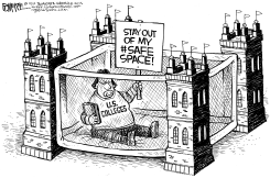 COLLEGE SAFE SPACES by Rick McKee