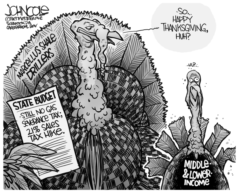 LOCAL PA -- Budget turkeys BW