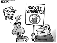 STARBUCKS X-MAS WAR by Steve Sack