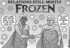 FROZEN RELATIONS BW by Steve Greenberg