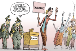  THE AUNG SAN SUU KYI EFFECT by Patrick Chappatte