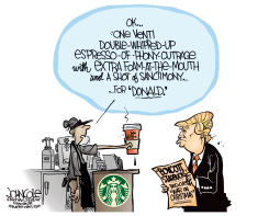 TRUMP AND STARBUCKS  by John Cole