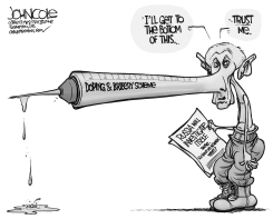 PUTIN AND DOPING BW by John Cole