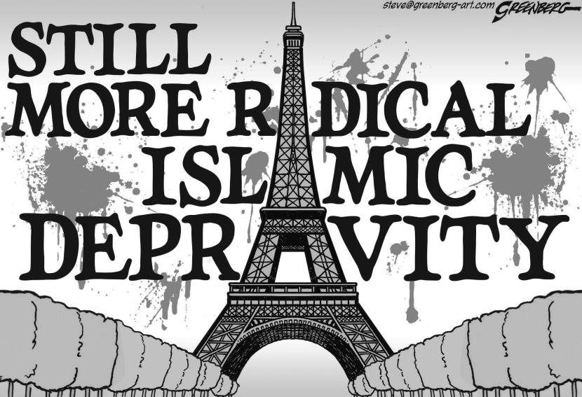 Eiffel attack bw