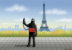 SELFIE IN PARIS by Marian Kamensky