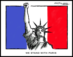 WE STAND WITH PARIS by J.D. Crowe