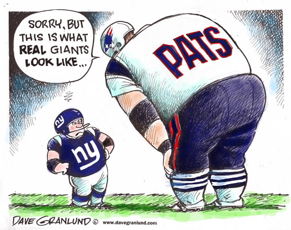  PATRIOTS BEAT GIANTS by Dave Granlund