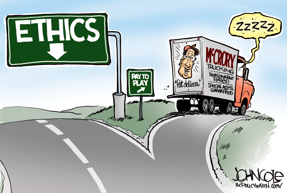 LOCAL NC -- McCrory and snoozing truckers COLOR