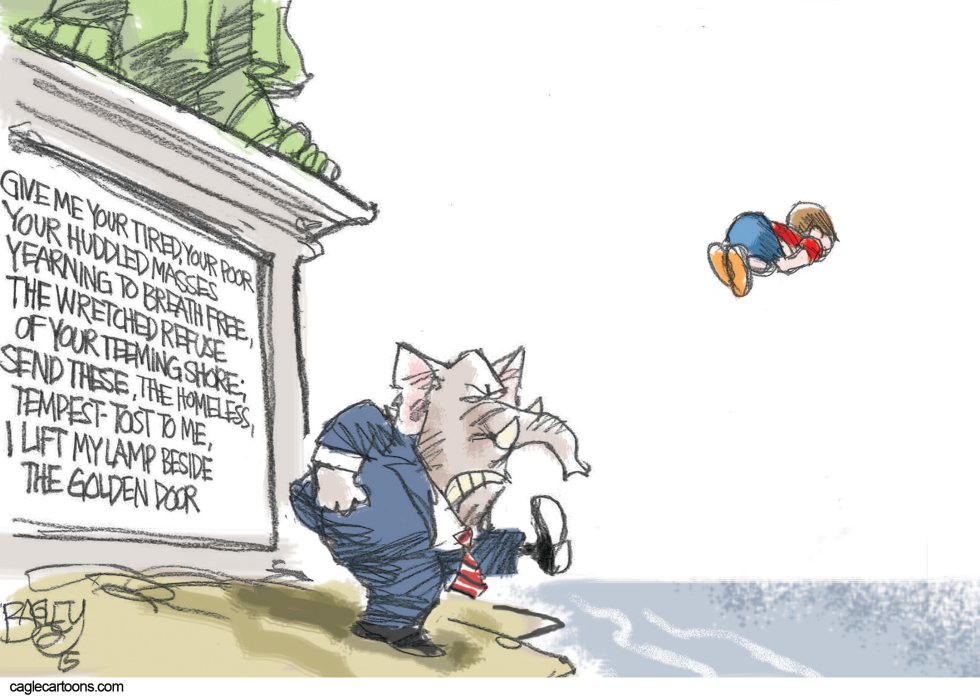  WRETCHED IMMIGRANT REFUSE by Pat Bagley