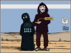 ANONYMOUS ATTACKS ISIS by Terry Mosher