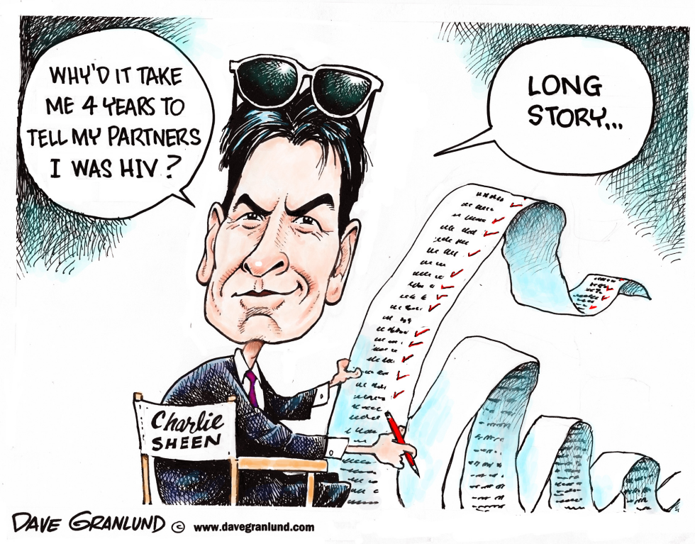  CHARLIE SHEEN HIV by Dave Granlund