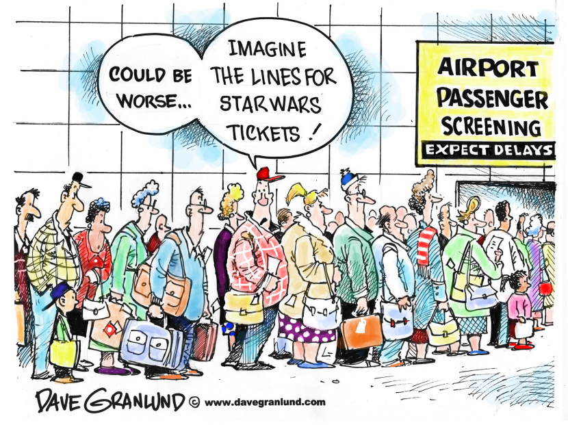 Airport screening lines