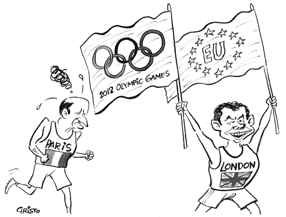 Blair and Chirac  -  B&W