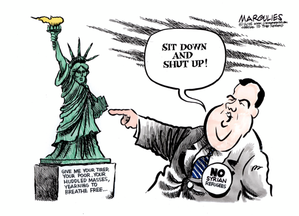 Chris Christie and Syrian refugees color