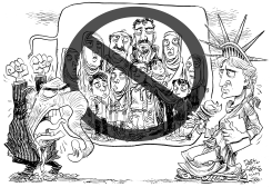 REPUBLICANS REJECT REFUGEES by Daryl Cagle