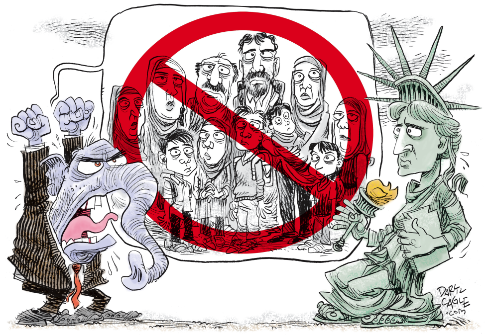  REPUBLICANS REJECT REFUGEES  by Daryl Cagle