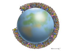 MASS REFUGEE EXODUS by Marian Kamensky