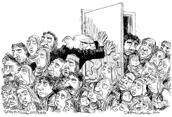 GOP REFUGEE DOORWAY by Daryl Cagle