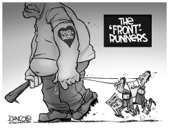 LOCAL NC MCCRORY AND COOPER ON REFUGEES BW by John Cole
