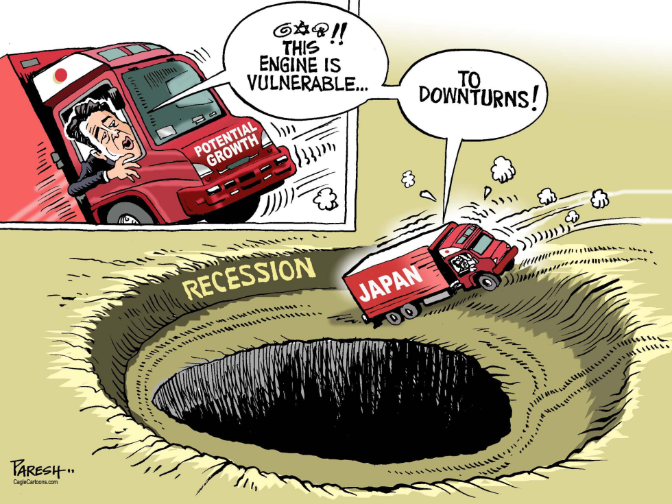 Japan in recession COLOR