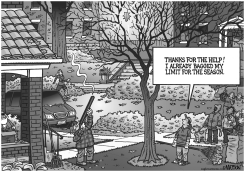 BAGGING THE LAST LEAF OF FALL by R.J. Matson