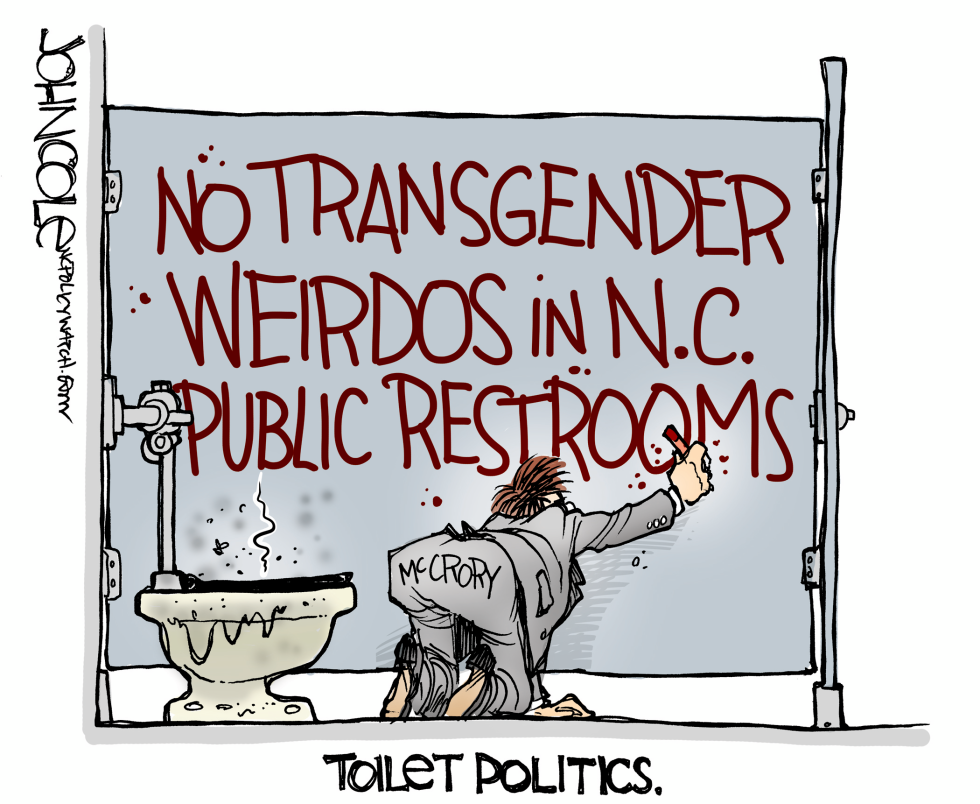 LOCAL NC -- McCrory's toilet politics COLOR