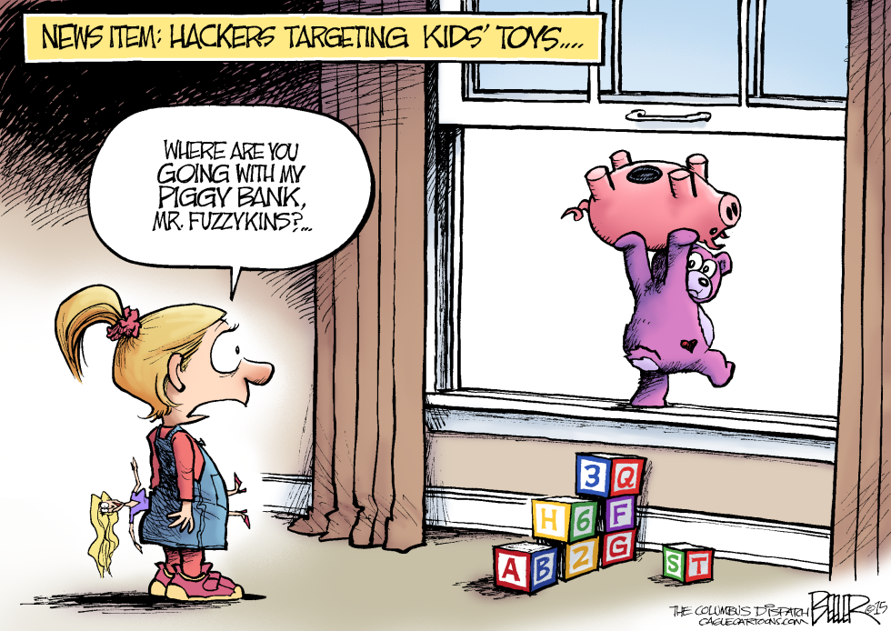  HACKED TOYS by Nate Beeler