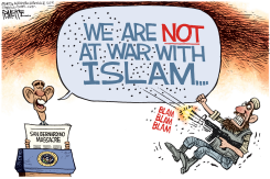 OBAMA ISLAM WAR  by Rick McKee