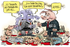 SHOOTING NRA AND GOP  by Daryl Cagle