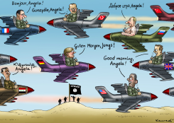 ANGELA MERKEL IN SYRIA by Marian Kamensky