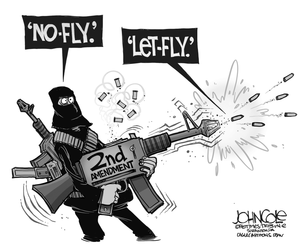 Terrorists and guns BW