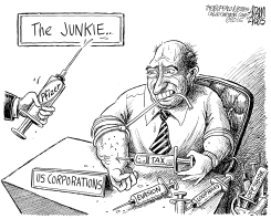 PFIZER TAX DODGE by Adam Zyglis