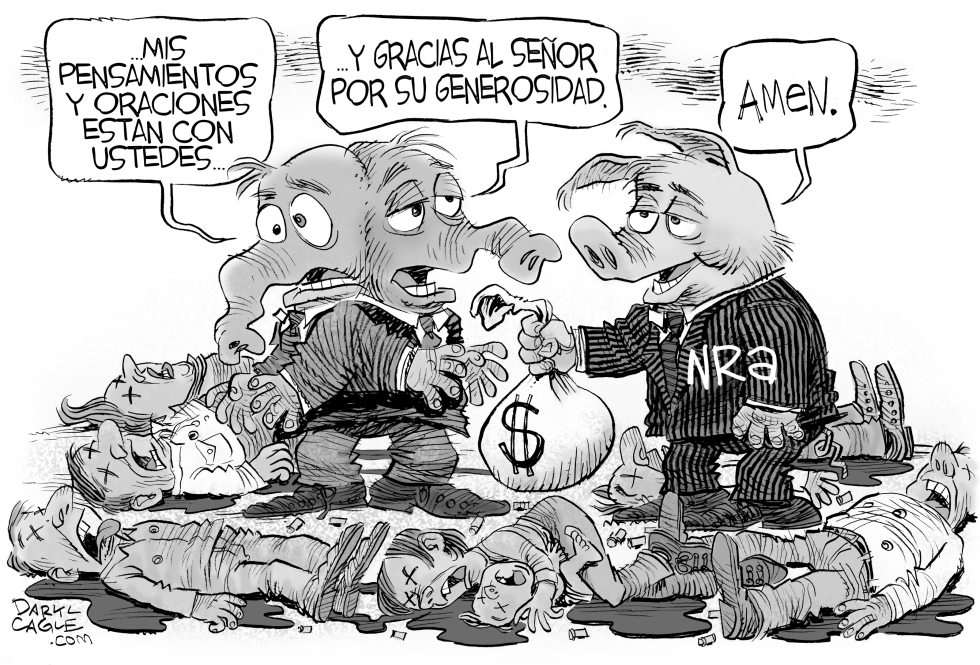  TIROTEO, NRA Y EL GOP by Daryl Cagle