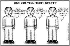 CAN YOU TELL THEM APART HORIZONTAL by Andy Singer