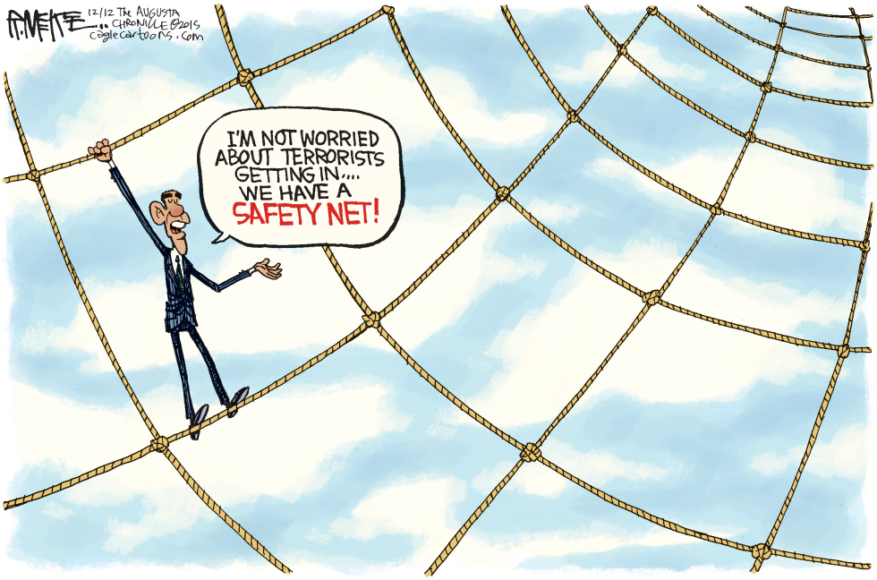  OBAMA SAFETY NET by Rick McKee