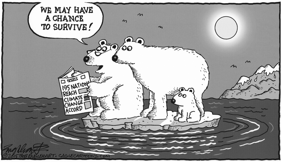  CLIMATE CHANGE ACCORD BW by Bob Englehart