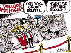 REFUGEE SELFIE by Steve Nease