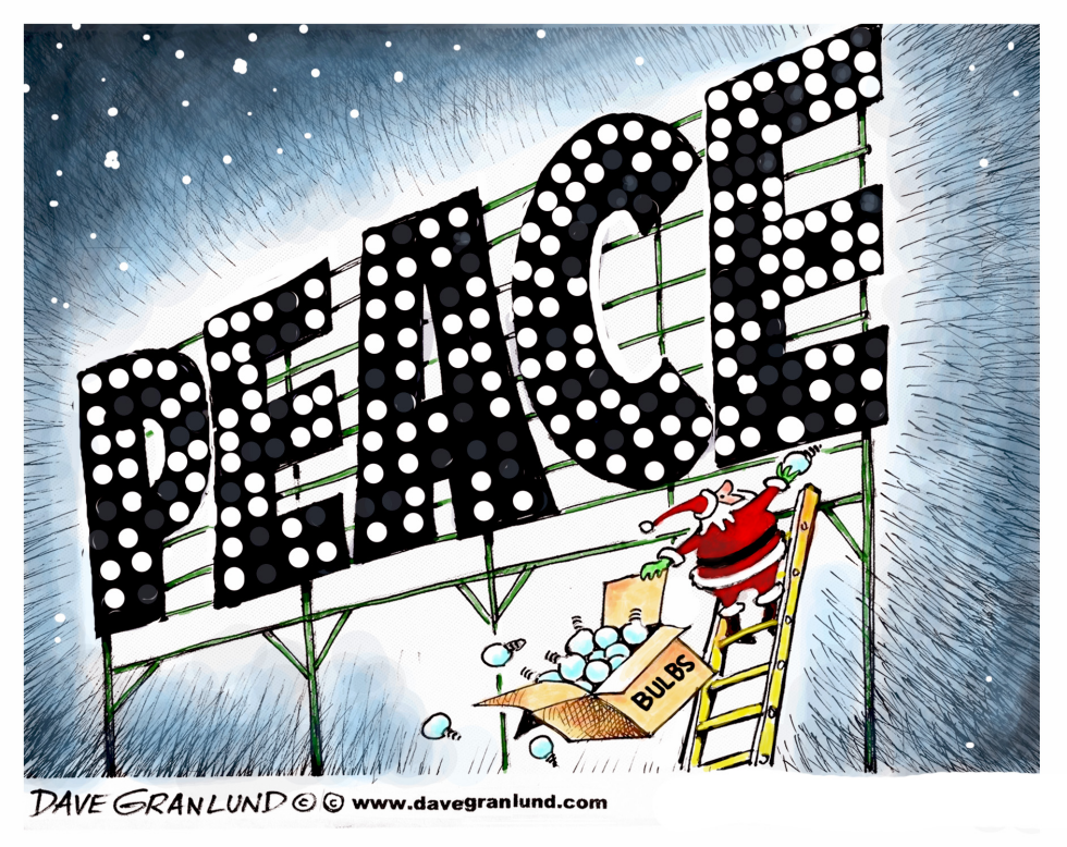  SANTA AND PEACE by Dave Granlund