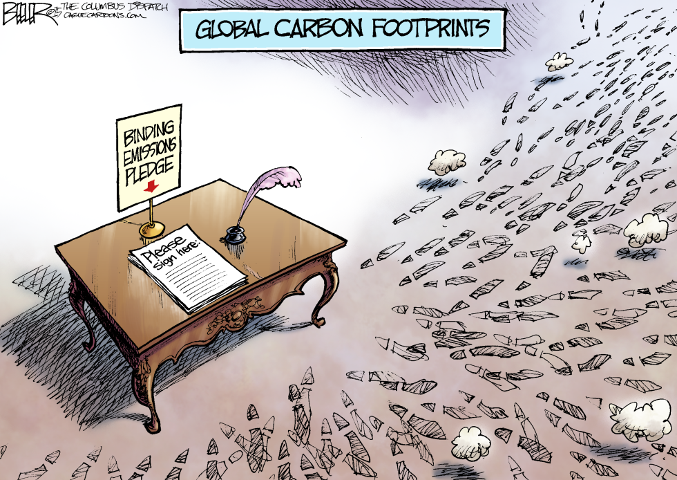  CARBON FOOTPRINTS by Nate Beeler