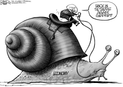 SNAIL RIDER by Nate Beeler