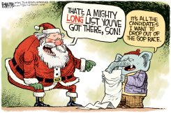 SANTA GOP CANDIDATES  by Rick McKee