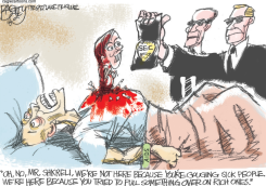 BLOODSUCKING SHKRELI  by Pat Bagley