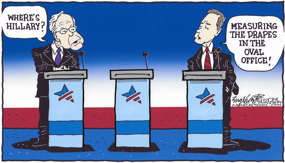  DEMOCRATS DEBATE by Bob Englehart