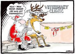 NEW DRONE OWNER MEETS SANTA CLAUS by Ingrid Rice