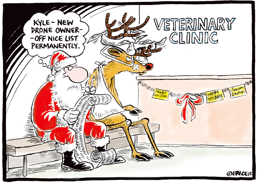 New Drone Owner Meets Santa Claus